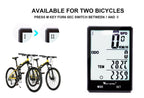 Bicycle Computer Digital Speedometer Backlight Wireless Wired Bike Stopwatch Computer Waterproof Backlight With Digital LCD Display For Outdoor Cycling And Fitness Multi-Function Gifts For Bikers Men Stevvex