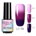 New 2022Fashion  Womens 3-layers Color Changing Gel Nail Polish Long Lasting UV Chameleon Popular Colorful Design For Womens and Girls Stevvex