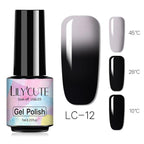 New 2022Fashion  Womens 3-layers Color Changing Gel Nail Polish Long Lasting UV Chameleon Popular Colorful Design For Womens and Girls Stevvex
