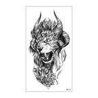 Big Tiger Lion Waterproof Temporary Sticker Tattoo Arm Legs Fake Tattoo Stickers For Adults Realistic Luxury Design For Mens Womens