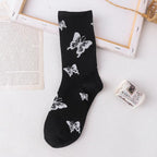 New Fashion Kawaii Cute Smilies Patterned Socks Pure Cotton Cartoon Pattern Hip Hop Style Breathable Mid Tube Socks Skateboard Socks Soft Long Sock for Men And Women Stevvex