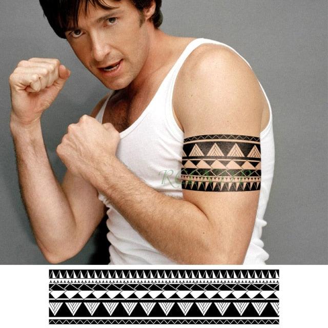 57 Sheets Temporary Tattoo Stickers Set Waterproof Temporary Tattoo Waist Arm Modern Stylish Big Black Tattoos For Womens Mens Stevvex