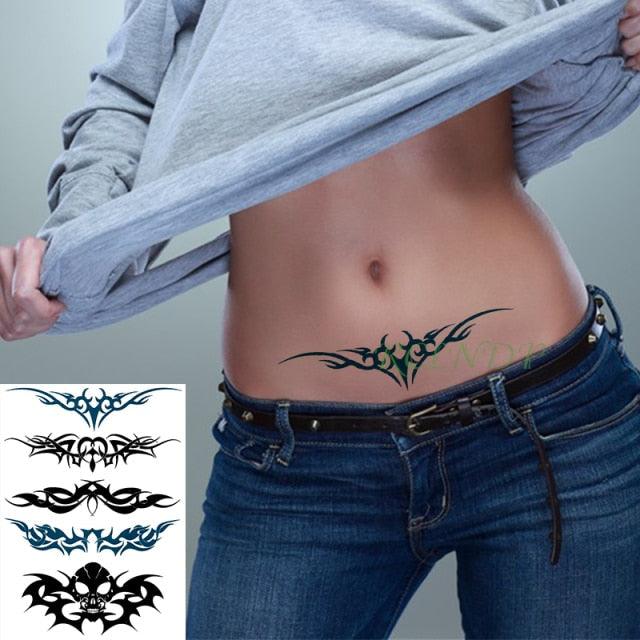 57 Sheets Temporary Tattoo Stickers Set Waterproof Temporary Tattoo Waist Arm Modern Stylish Big Black Tattoos For Womens Mens Stevvex