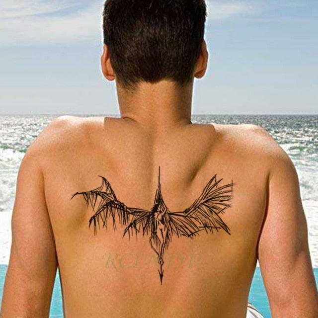 57 Sheets Temporary Tattoo Stickers Set Waterproof Temporary Tattoo Waist Arm Modern Stylish Big Black Tattoos For Womens Mens Stevvex
