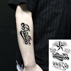 57 Sheets Temporary Tattoo Stickers Set Waterproof Temporary Tattoo Waist Arm Modern Stylish Big Black Tattoos For Womens Mens Stevvex