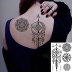 57 Sheets Temporary Tattoo Stickers Set Waterproof Temporary Tattoo Waist Arm Modern Stylish Big Black Tattoos For Womens Mens Stevvex