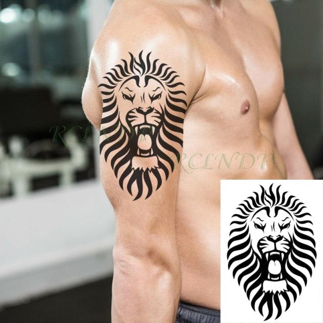 57 Sheets Temporary Tattoo Stickers Set Waterproof Temporary Tattoo Waist Arm Modern Stylish Big Black Tattoos For Womens Mens Stevvex