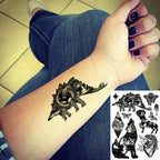 57 Sheets Temporary Tattoo Stickers Set Waterproof Temporary Tattoo Waist Arm Modern Stylish Big Black Tattoos For Womens Mens Stevvex