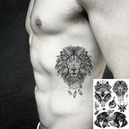 57 Sheets Temporary Tattoo Stickers Set Waterproof Temporary Tattoo Waist Arm Modern Stylish Big Black Tattoos For Womens Mens Stevvex