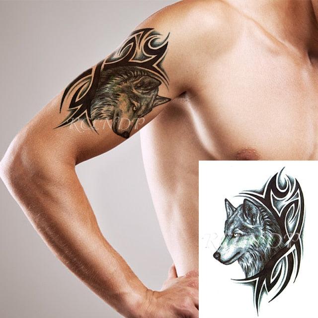 57 Sheets Temporary Tattoo Stickers Set Waterproof Temporary Tattoo Waist Arm Modern Stylish Big Black Tattoos For Womens Mens Stevvex