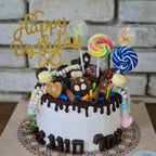 10pcs Glitter Happy Birthday Cake Topper Happy Birthday Cake Topper Happy Birthday Cupcake Topper Glitter Gold Decoration Bling Sparkle Decoration Sign Happy Birthday Cake Topper Girl Birthday Dessert Decor Stevvex