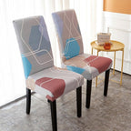 Printed Polyester Fabric Chair Cover Washable Chair Covers Seat Slipcovers Stretch Dining Seat Case For Home Stretch Removable Washable Dining Room Chair Protector Slipcovers/Home Decor Dining Room Seat Cover Multiple Styles Stevvex