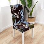 Printed Polyester Fabric Chair Cover Washable Chair Covers Seat Slipcovers Stretch Dining Seat Case For Home Stretch Removable Washable Dining Room Chair Protector Slipcovers/Home Decor Dining Room Seat Cover Multiple Styles Stevvex