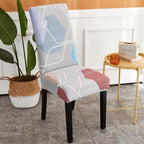 Printed Polyester Fabric Chair Cover Washable Chair Covers Seat Slipcovers Stretch Dining Seat Case For Home Stretch Removable Washable Dining Room Chair Protector Slipcovers/Home Decor Dining Room Seat Cover Multiple Styles Stevvex