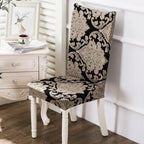 Printed Polyester Fabric Chair Cover Washable Chair Covers Seat Slipcovers Stretch Dining Seat Case For Home Stretch Removable Washable Dining Room Chair Protector Slipcovers/Home Decor Dining Room Seat Cover Multiple Styles Stevvex