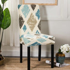 Printed Polyester Fabric Chair Cover Washable Chair Covers Seat Slipcovers Stretch Dining Seat Case For Home Stretch Removable Washable Dining Room Chair Protector Slipcovers/Home Decor Dining Room Seat Cover Multiple Styles Stevvex