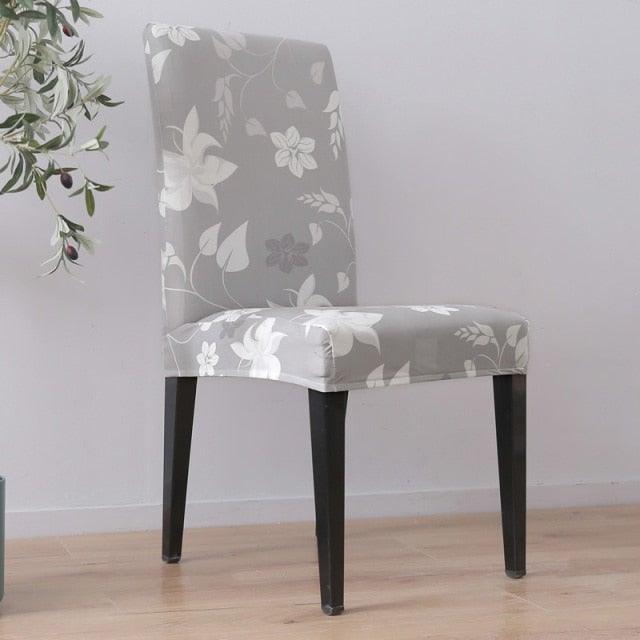 Printed Polyester Fabric Chair Cover Washable Chair Covers Seat Slipcovers Stretch Dining Seat Case For Home Stretch Removable Washable Dining Room Chair Protector Slipcovers/Home Decor Dining Room Seat Cover Multiple Styles Stevvex