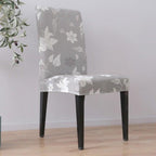Printed Polyester Fabric Chair Cover Washable Chair Covers Seat Slipcovers Stretch Dining Seat Case For Home Stretch Removable Washable Dining Room Chair Protector Slipcovers/Home Decor Dining Room Seat Cover Multiple Styles Stevvex