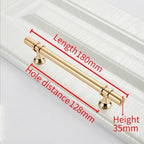 Aluminum Alloy Black Gold Door Handle Wardrobe Kitchen Cabinet Drawer Solid Handle Furniture Handle European Modern Hardware Modern Furniture Cupboard Door Drawer Handles Stevvex