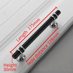 Aluminum Alloy Black Gold Door Handle Wardrobe Kitchen Cabinet Drawer Solid Handle Furniture Handle European Modern Hardware Modern Furniture Cupboard Door Drawer Handles Stevvex
