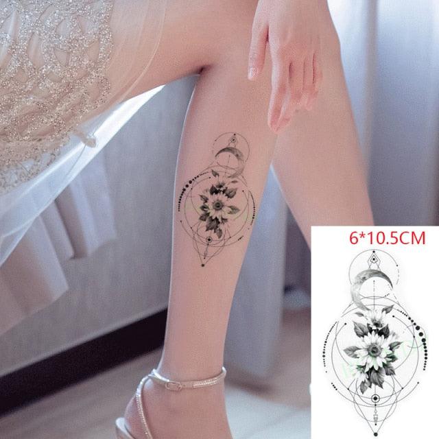 Black Waterproof Temporary Bird Tattoo Sticker Arm Leg Wrist Modern Small Tattoo For Womens And Kids Stevvex