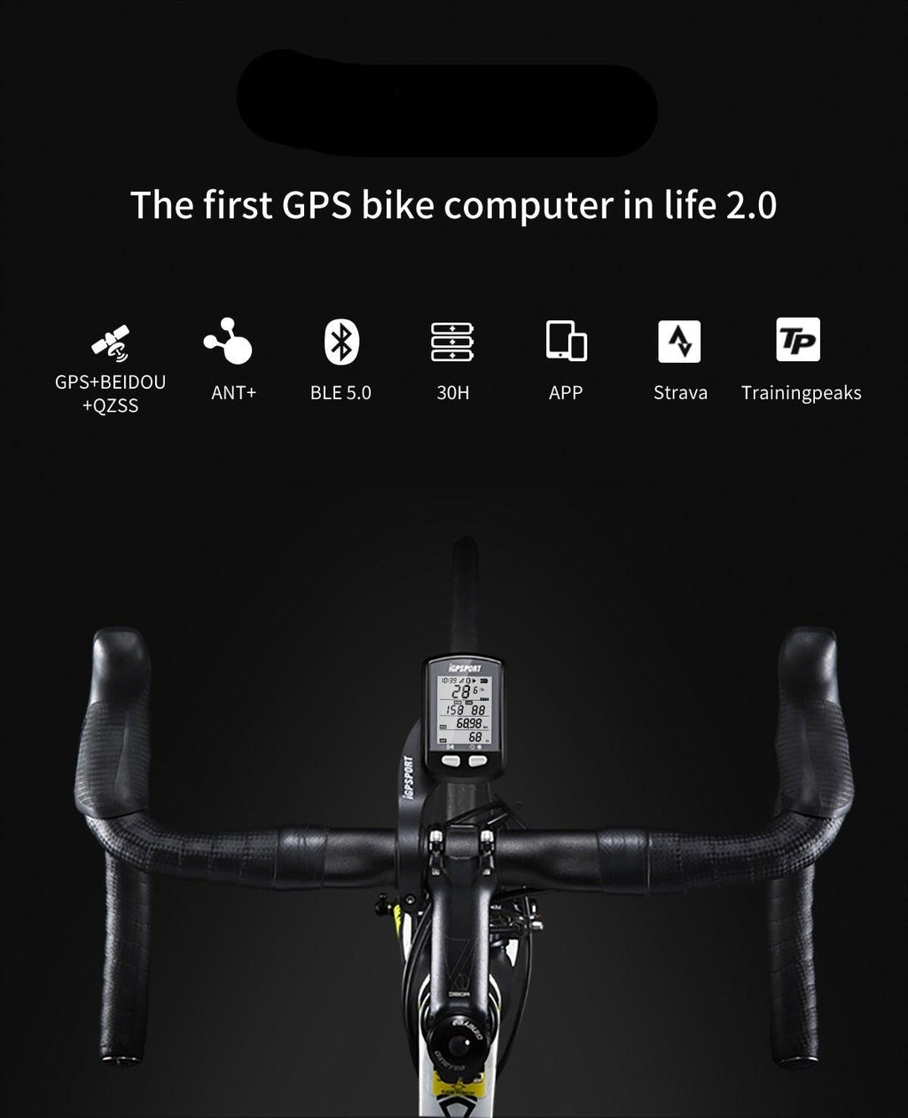 Bike Wireless Stopwatch GPS Bicycle Computer IPX6 Waterproof Cycling Speedometer With ANT+ Bluetooth Bike Speedometer and Odometer Rechargeable Cycling Computer MTB Tracker With LCD Automatic Backlight Display Stevvex