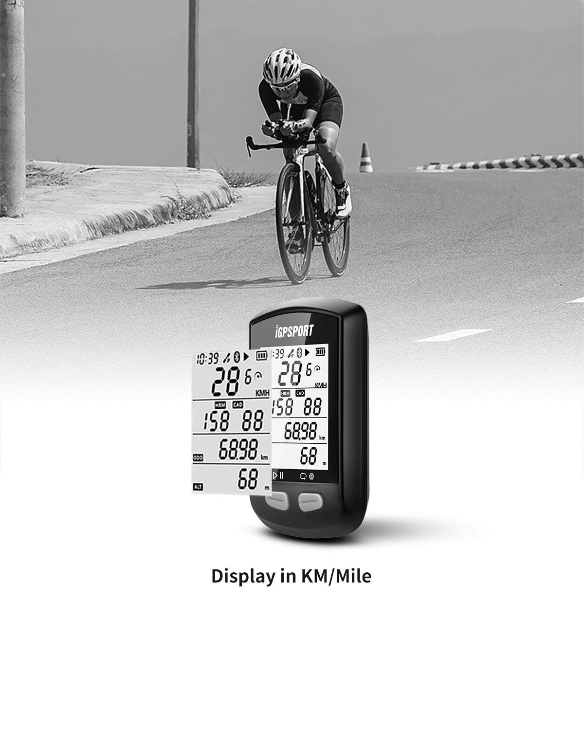 Bike Wireless Stopwatch GPS Bicycle Computer IPX6 Waterproof Cycling Speedometer With ANT+ Bluetooth Bike Speedometer and Odometer Rechargeable Cycling Computer MTB Tracker With LCD Automatic Backlight Display Stevvex