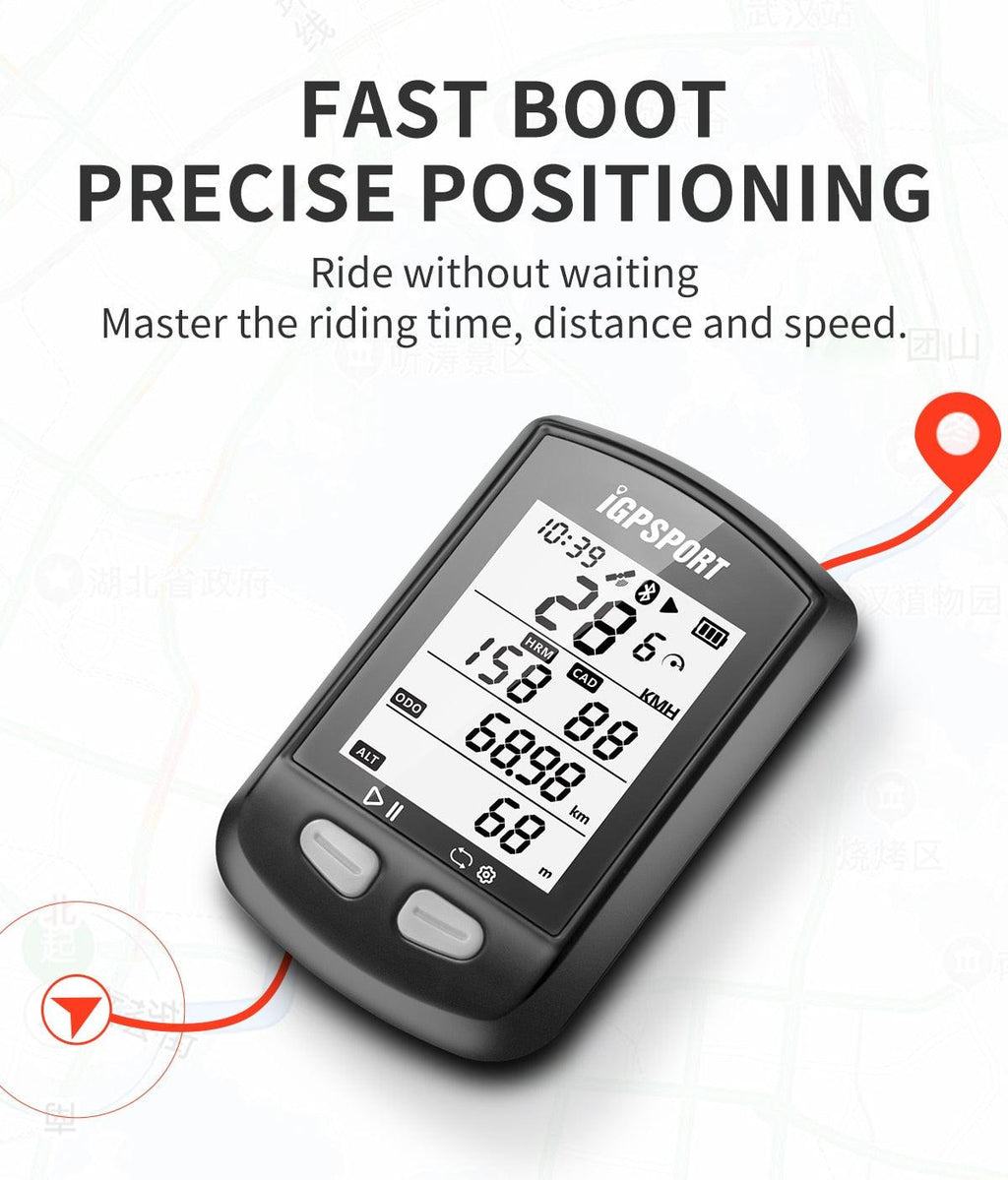 Bike Wireless Stopwatch GPS Bicycle Computer IPX6 Waterproof Cycling Speedometer With ANT+ Bluetooth Bike Speedometer and Odometer Rechargeable Cycling Computer MTB Tracker With LCD Automatic Backlight Display Stevvex