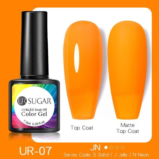 Fluorescent Gel Nail Polish Yellow Green High Quality Colors UV Strong Matte Effect Luxury Design For Girls and Women Stevvex