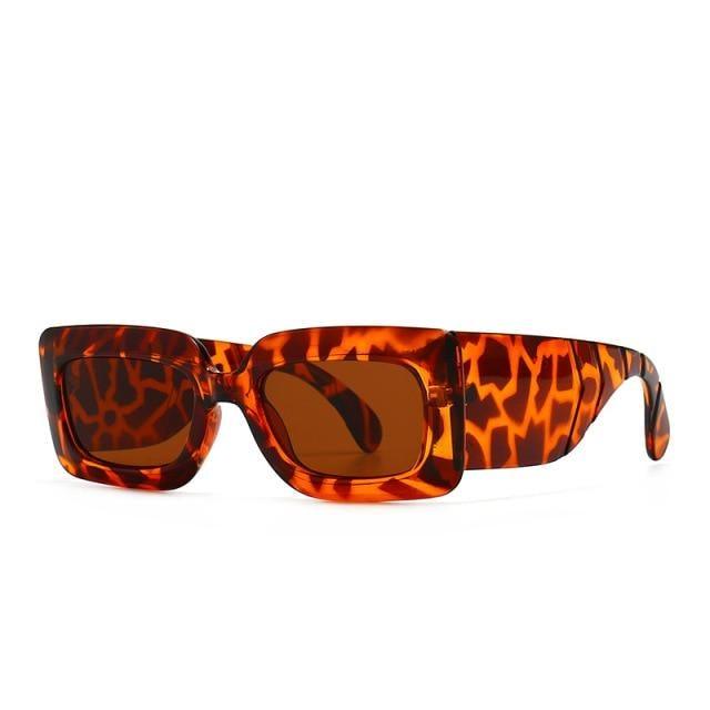 Oversized Square Sunglasses Classic Square Sunglasses For Men & Women Sun Glasses In Snake Pattern For Traveling Shades Female Stevvex