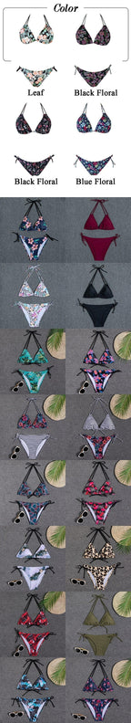 Swimwear Woman Swimsuit  Bikini New Push Up Bikini Set Bathing Suit Women's Bikini Swimsuits Floral Printed Bathing Suits For Women 2 Piece Bikini  Women  Floral Print Beachwear Two Piece Suit Stevvex