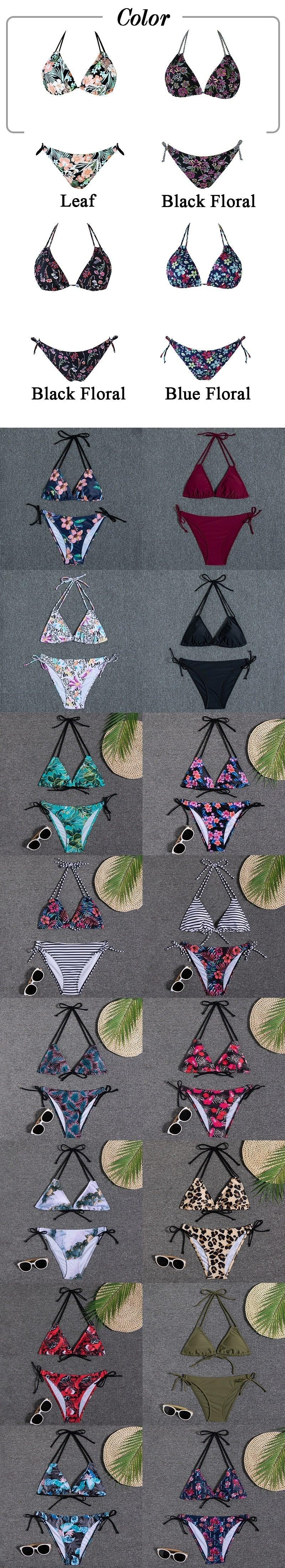 Swimwear Woman Swimsuit  Bikini New Push Up Bikini Set Bathing Suit Women's Bikini Swimsuits Floral Printed Bathing Suits For Women 2 Piece Bikini  Women  Floral Print Beachwear Two Piece Suit Stevvex