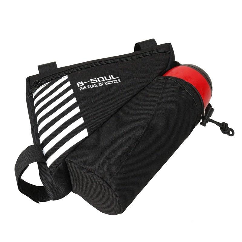 Bicycle Bag Waterproof Bike Triangle Bag Storage Mobile Phone Cycling Bag Bike Tube Pouch Holder Accessories Bike Frame Storage Bag Water Resistant Cycling Handlebar Top Tube Bag Under Seat Pouch Strap-On Adjustable Install Position Stevvex