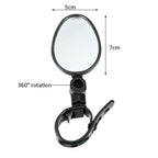 Universal Bike Mirror Rotate Wide Angle Bicycle Rearview Mirror Handlebar Back Sight Reflector Road Bike Safe Rearview Mirror Bicycle Wide Angle Rear View Safe Mirrors Adjustable Rotatable Design Stevvex