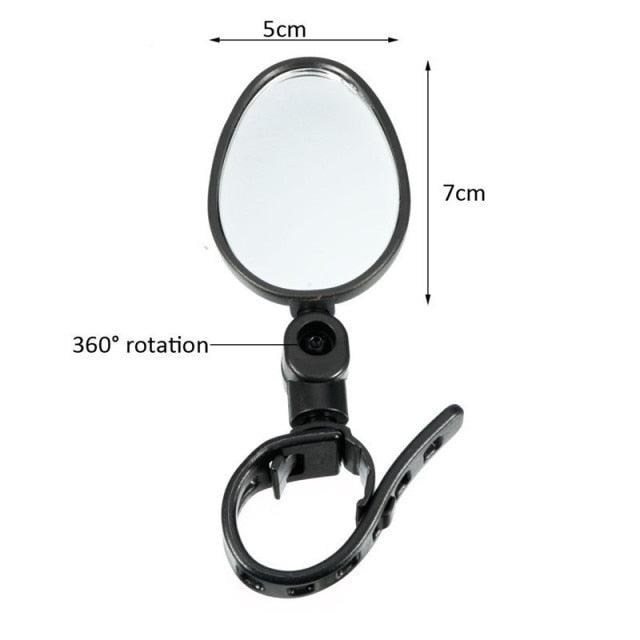 Universal Bike Mirror Rotate Wide Angle Bicycle Rearview Mirror Handlebar Back Sight Reflector Road Bike Safe Rearview Mirror Bicycle Wide Angle Rear View Safe Mirrors Adjustable Rotatable Design Stevvex