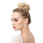 Hair Bun Extensions Messy Curly Elastic Hair Scrunchies Hairpieces Synthetic Chignon Donut Up-do Hair Pieces Clip in Hair Extension For Volumized Hair Buns For Girls Stevvex