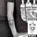 New Waterproof Temporary Tattoo Sticker Deer Animal Flash Tatoo Black Line Body Art Small Decorative Design For Womens Boys