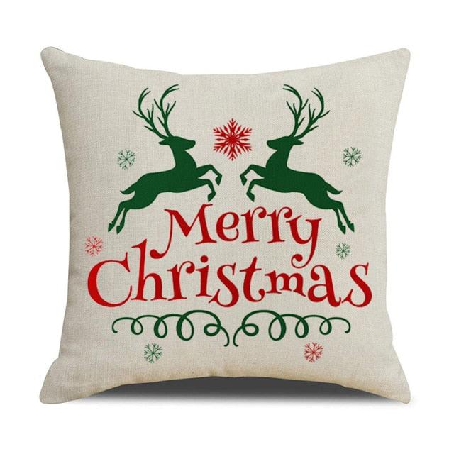Christmas Green Stripe Pattern Cotton Linen Throw Pillow Christmas Stripe Pillow Cases Christmas Green Decorative Cushion Cover Cotton Linen Pillowcase Indoor Sofa Decorations Home Sofa Decorative Pillowcase 45X45CM Stevvex