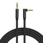 AUX Cable Jack 3.5mm Audio Jack Speaker Audio Cable Stereo Aux Cord 90 Degree Right Angle Aux Cable Compatible Cable For Headphones Car Tablets Speakers Stevvex