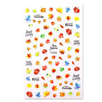 Maple Leaves 3D Nail Stickers Fall Leaf Flowers Line Sliders For Nails Self Adhesive Stickers Autumn Manicuring Decals Transfer Nail Decals Sticker For Pretty Girl Self-Adhesive Nail Decals Designer Nail Stickers for Acrylic Stevvex