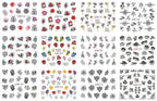 Pop Art Nail Stickers Sexy Girl Designs Comics Water Transfer Decals Manicure Lips Nail Art Decorations Slider Nail Art Stickers Decals Nail Art Supplies Valentines Day 3D Self-Adhesive Nail Decorations Accessories Women Girls Manicure Decorations