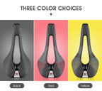 Leather Bike Saddle Road Bike Front Seat Cycling Saddles For Mens Breathable Hollow Cushion Bicycle Saddle Comfort Bike Saddle Ergonomic Waterproof Bicycle Seat For Road Bike Mountain Bike Seats Stevvex