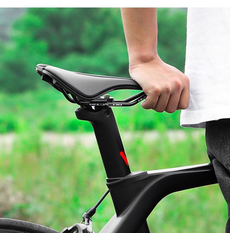 Leather Bike Saddle Road Bike Front Seat Cycling Saddles For Mens Breathable Hollow Cushion Bicycle Saddle Comfort Bike Saddle Ergonomic Waterproof Bicycle Seat For Road Bike Mountain Bike Seats Stevvex