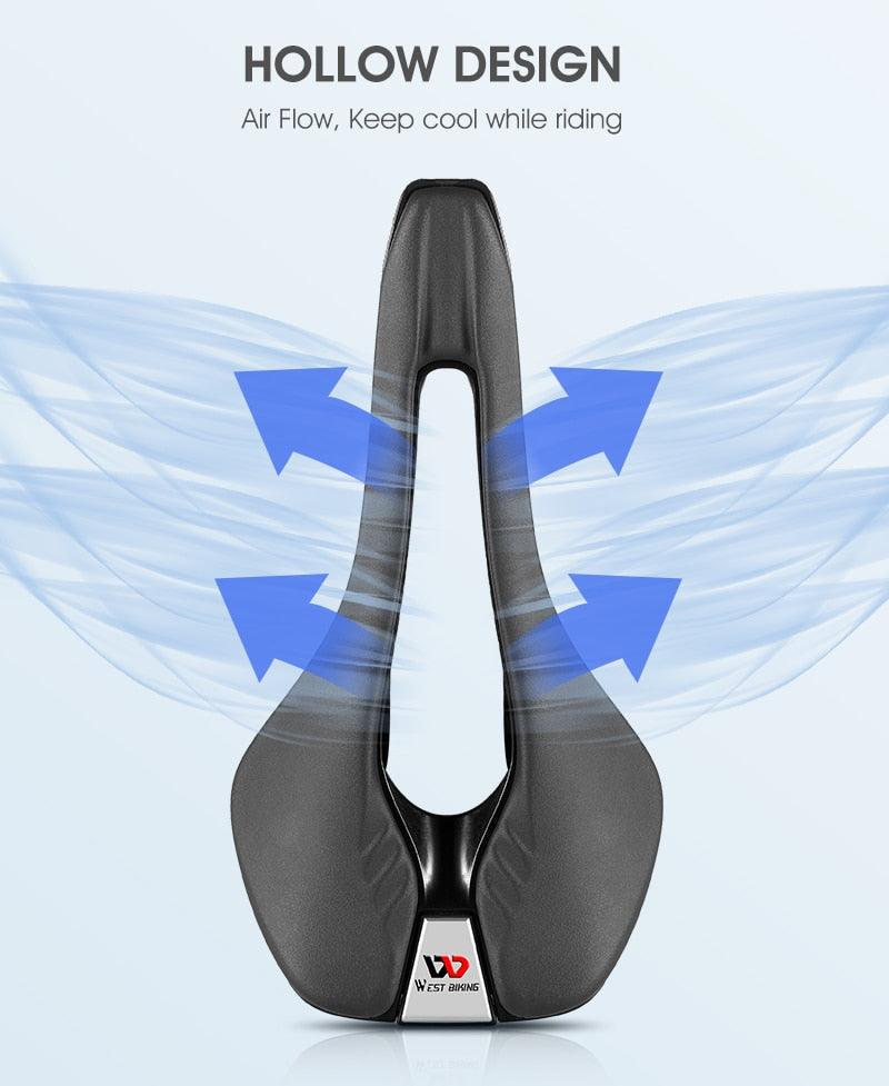 Leather Bike Saddle Road Bike Front Seat Cycling Saddles For Mens Breathable Hollow Cushion Bicycle Saddle Comfort Bike Saddle Ergonomic Waterproof Bicycle Seat For Road Bike Mountain Bike Seats Stevvex