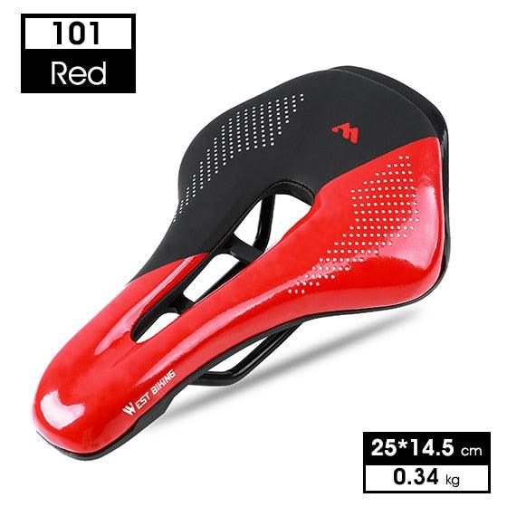 Leather Bike Saddle Road Bike Front Seat Cycling Saddles For Mens Breathable Hollow Cushion Bicycle Saddle Comfort Bike Saddle Ergonomic Waterproof Bicycle Seat For Road Bike Mountain Bike Seats Stevvex