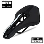 Leather Bike Saddle Road Bike Front Seat Cycling Saddles For Mens Breathable Hollow Cushion Bicycle Saddle Comfort Bike Saddle Ergonomic Waterproof Bicycle Seat For Road Bike Mountain Bike Seats Stevvex