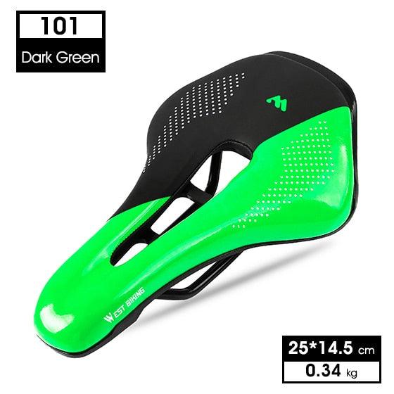 Leather Bike Saddle Road Bike Front Seat Cycling Saddles For Mens Breathable Hollow Cushion Bicycle Saddle Comfort Bike Saddle Ergonomic Waterproof Bicycle Seat For Road Bike Mountain Bike Seats Stevvex