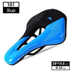 Leather Bike Saddle Road Bike Front Seat Cycling Saddles For Mens Breathable Hollow Cushion Bicycle Saddle Comfort Bike Saddle Ergonomic Waterproof Bicycle Seat For Road Bike Mountain Bike Seats Stevvex