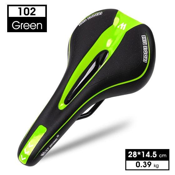 Leather Bike Saddle Road Bike Front Seat Cycling Saddles For Mens Breathable Hollow Cushion Bicycle Saddle Comfort Bike Saddle Ergonomic Waterproof Bicycle Seat For Road Bike Mountain Bike Seats Stevvex
