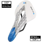 Leather Bike Saddle Road Bike Front Seat Cycling Saddles For Mens Breathable Hollow Cushion Bicycle Saddle Comfort Bike Saddle Ergonomic Waterproof Bicycle Seat For Road Bike Mountain Bike Seats Stevvex